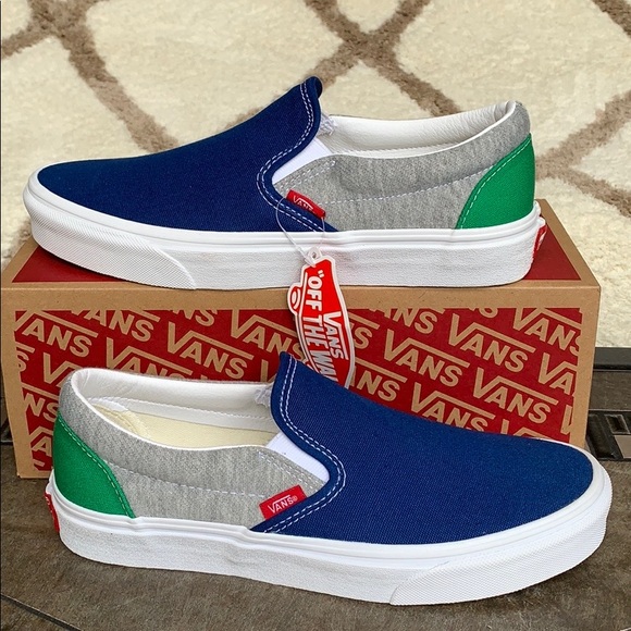 VANS CLASSIC SLIP ON VANS COASTAL GREY/TRUE Wht mn - Picture 12 of 16